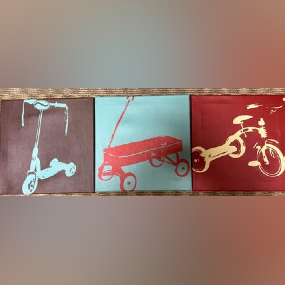 Set of‎ 3 canvas pictures each 12” x 12” - Picture 2 of 6